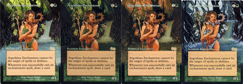 Argothian Enchantress Magic the gathering artwork Magic the gathering art mtg altered art Legacy Enchantress