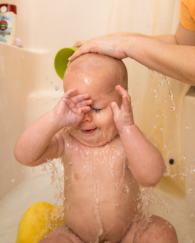 Bath, Baby, Child, Water, Cute