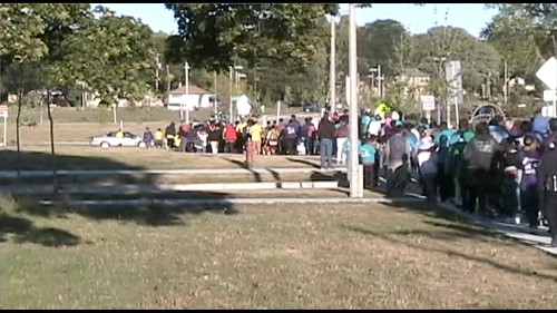 Eight different Neighborhoods come together and walk for a mile