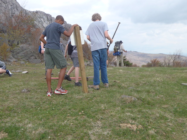 Boy Scout Troop 68 works on Earth Day projects at Grayson Highlands State Park