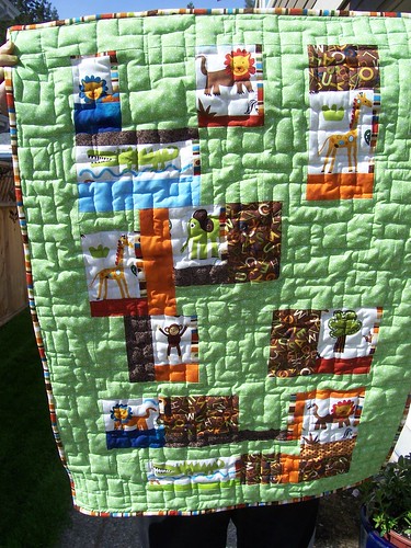 Animals in the Zoo baby quilt by NavyRev