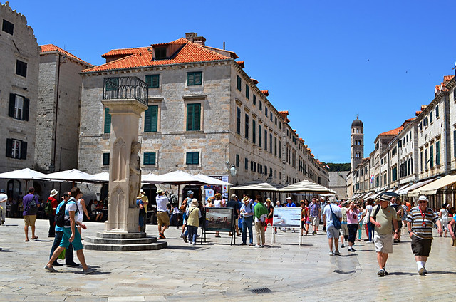 Tourists in Dubrovnik Old Town, Croatia