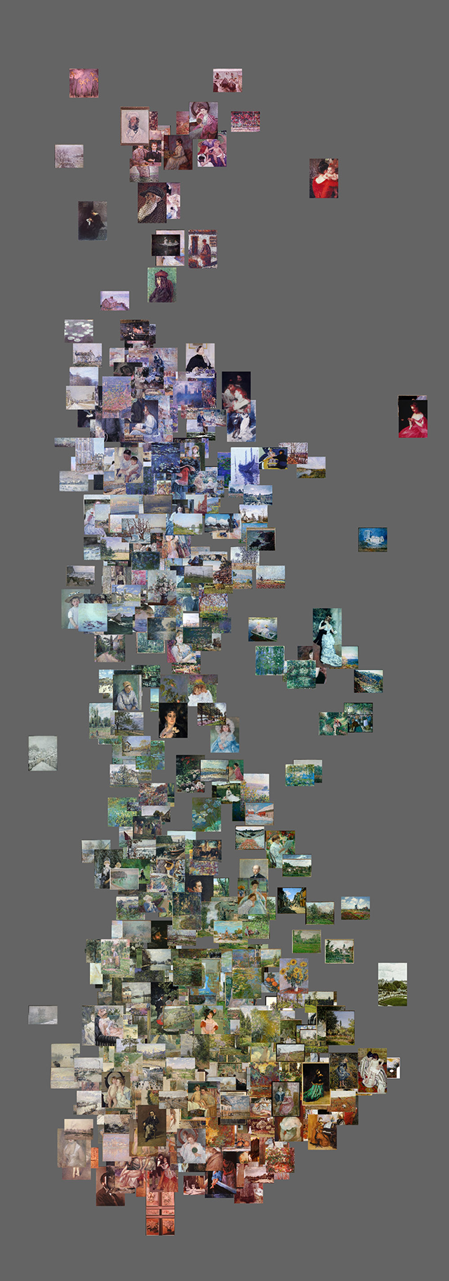 1226 Impressionist paintings (x - saturation, y - hue) w640