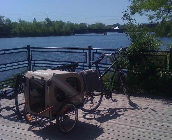Image of bike on downtown Peterborough waterfront