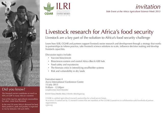 Invitation to the ILRI side event at FARA_AASW6