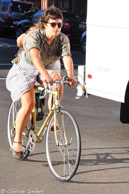 SF - Cycle Chic - race bike & skirt