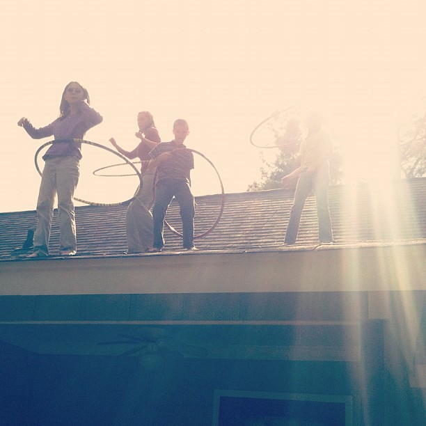 Tackling fear of heights with roof #hooping #fpl #freeplaylife