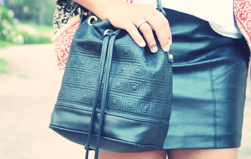 Look leather skirt - Monicositas