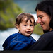 Mother and son, Los Alerces park, Patagonia