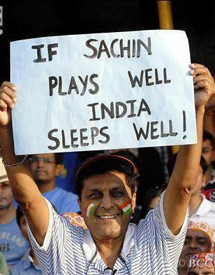 Sachin plays well, India sleeps well