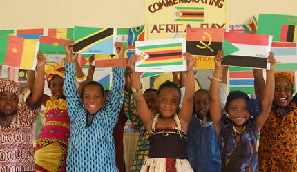 Africa Day at Cornway College Junior School in Zimbabwe. The day commemorates the founding of the Organization of African Unity (OAU). by Pan-African News Wire File Photos