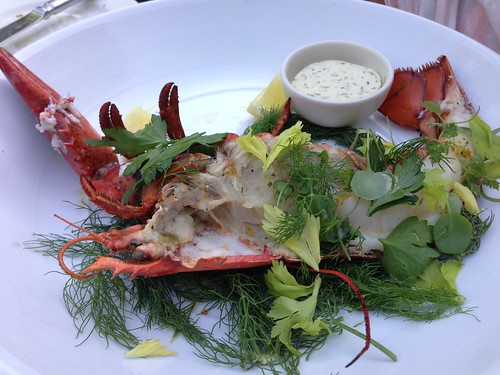 Half Grilled Lobster with herb butter