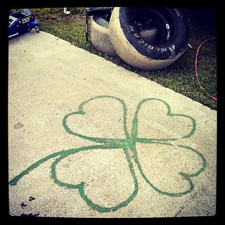 Things spotted at the #racetrack that make me smile #pitstall #shamrock #raceday