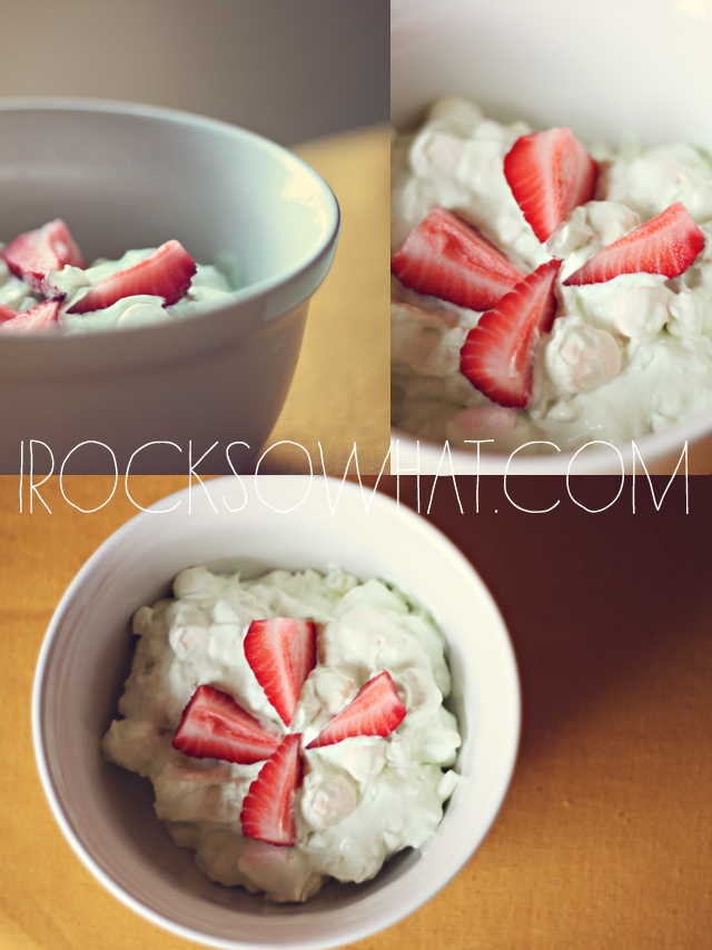 Watergate Salad (made by IROCKSOWHAT for The Paper Mama blog). 