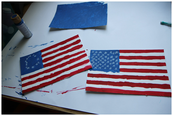 Flag homeschool activity for kids