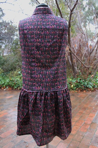 Drop waist shirt dress by Pattern Runway in Tiny Dancer Liberty fabric