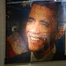 Obama's face made out of coins
