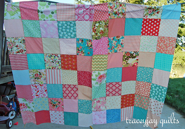 Scarlet's patchwork curtains WIP