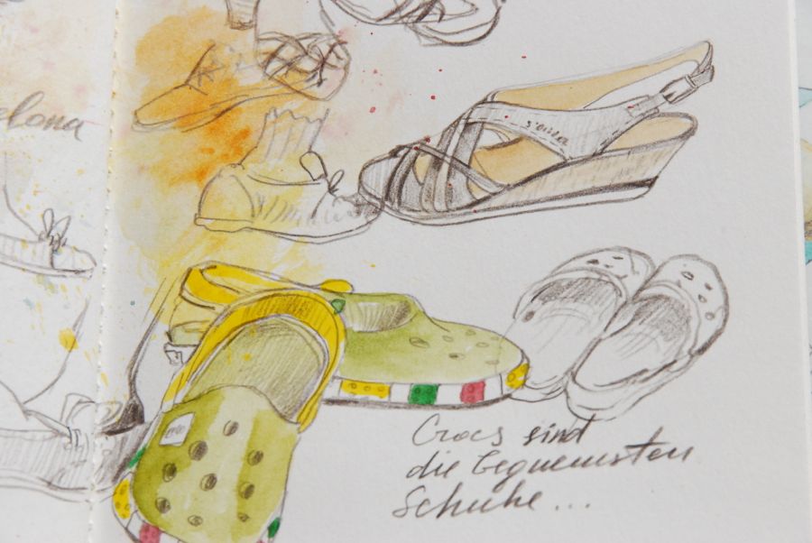 Рисовальный флешмоб Nr. 56: результаты зарисовок летней обуви Summer shoes, detail