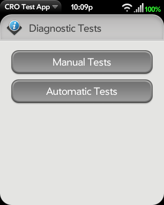 Test code và CRO test app cho thiết bị Webos