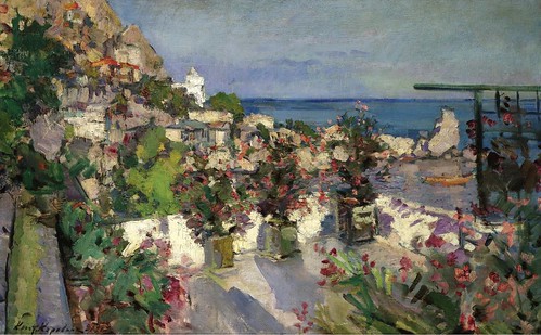 Konstantin Korovin - View from the Terrace, Gurzuf [1912] by Gandalf's Gallery