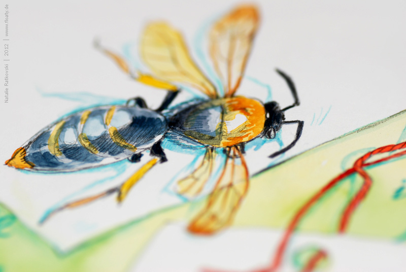 365 дней в зарисовках: 129, 130 Bee, detail