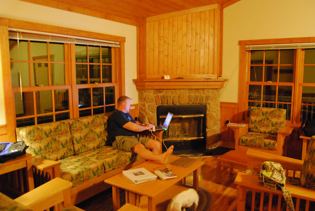 Staying connected with an air card in Cabin 12 at James River State Park