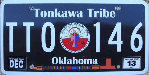 Tonkawa Tribe License Plate