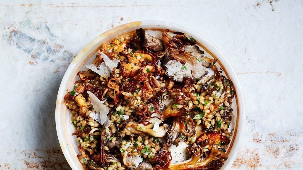 herby-barley-salad-with-butter-roasted-mushrooms