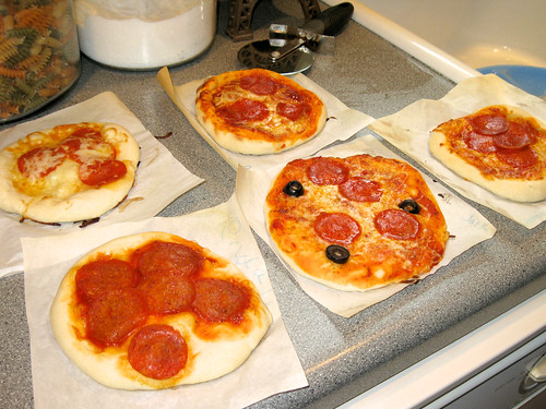 Mini pizzas.