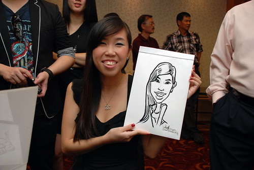 Caricature live sketching for The Bank of East Asia Staff Annual D&D - 11