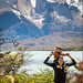 mother and son in Patagonia