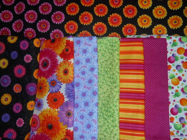 gerbera daisy quilt fabric II