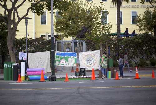Parking Day by 6th graders at San Francisco Friends School