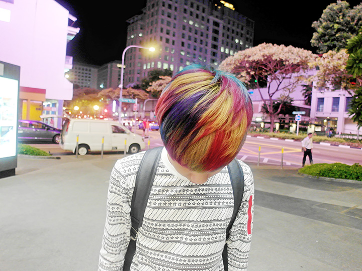 rainbow hair colour