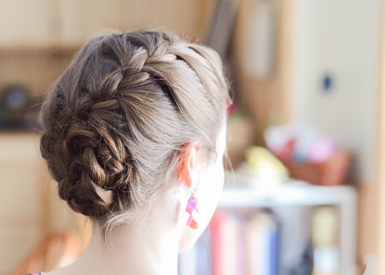 French Braided Updo | Photo by Reuben
