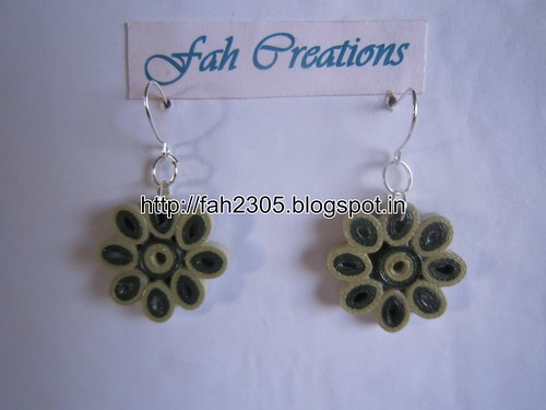 Handmade Jewelry - Paper Quilling Flower Earrings (1) by fah2305