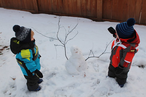 Bubses Building a Snowman