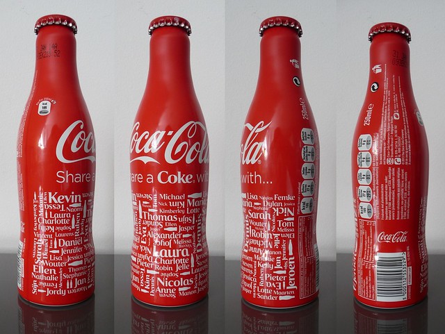Coca Cola Share a Coke With... BeNeLux 2013 Coke aluminium bottle