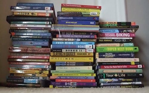 Stack of Cycling books_0565