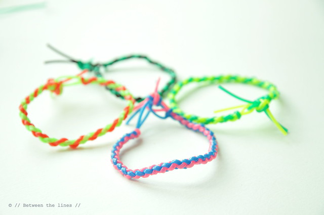 Four strand round braid bracelets
