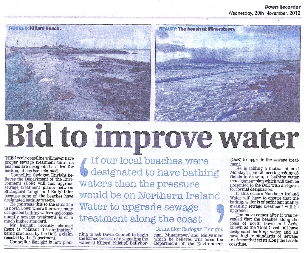 Bid To Improve Water on Lecale Beaches 1