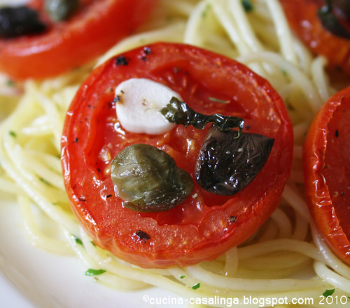 Tomaten Spaghett nah
