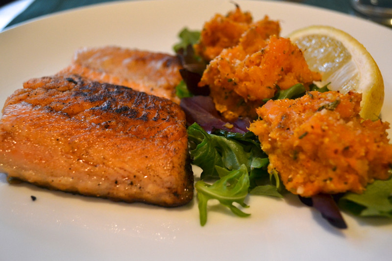 ruby red trout with rosemary sweet potato mash | things i made today
