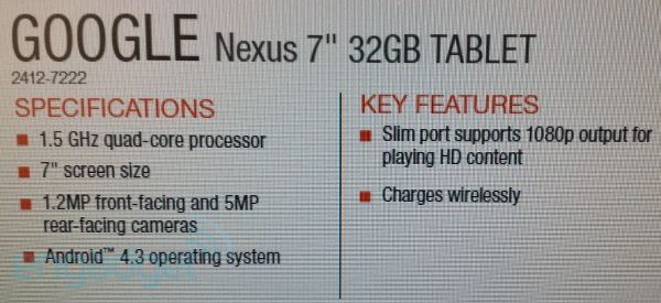 Nexus 7  Android 4.3