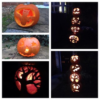 Maddy did a fab bat, Amelie a great face but as usual, Auntie Kate stole the show :) #pumpkins