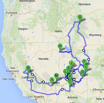 25 días por los parques nacionales del Oeste de USA: un Road Trip de 10500 kms - Blogs de USA - Introducción (3)