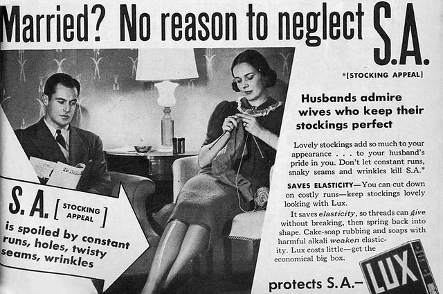 An ad warns women against losing "stocking appeal"