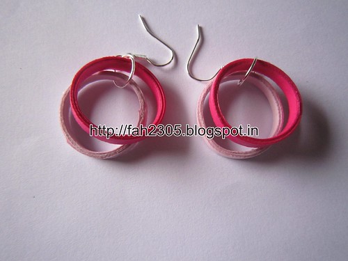Handmade Jewelry - Paper Quilling Doulble Rings Earrings (1) by fah2305