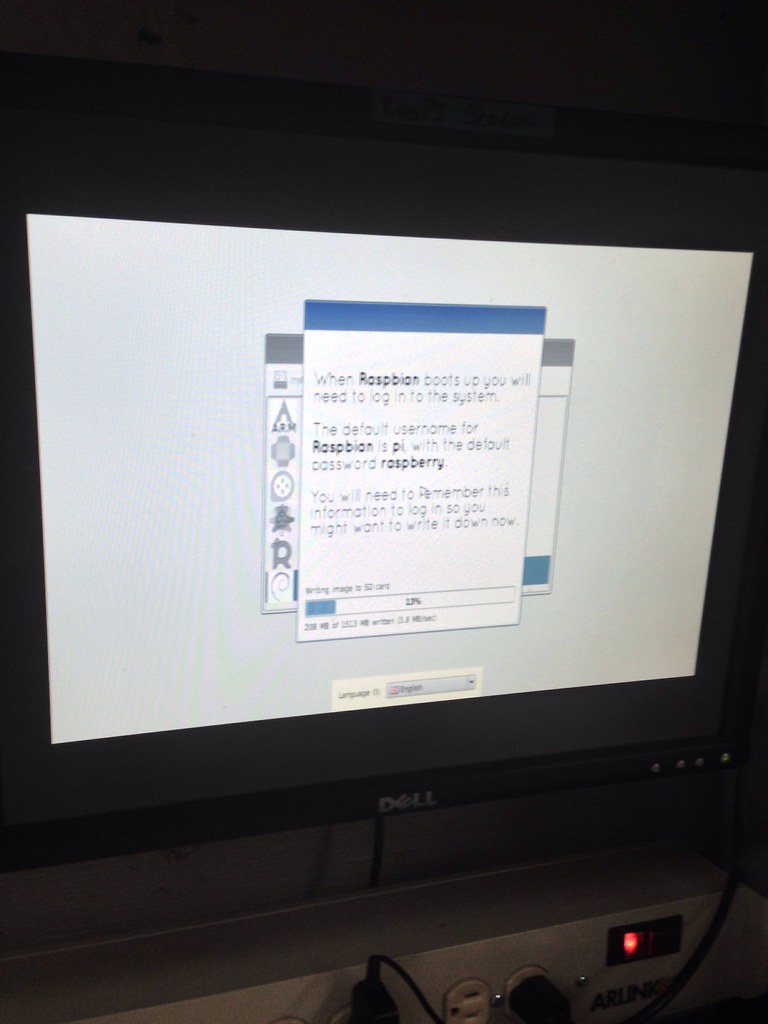 Raspberry Pi OS welcome screen